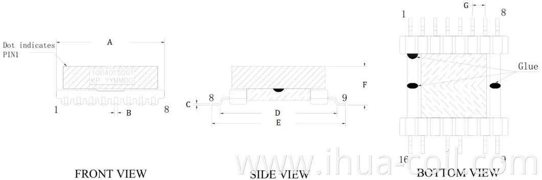 High Voltage Usage Mn-Zn Efd15 Ferrite Core Switching Power Supply SMPS Transformer for Remote Controller